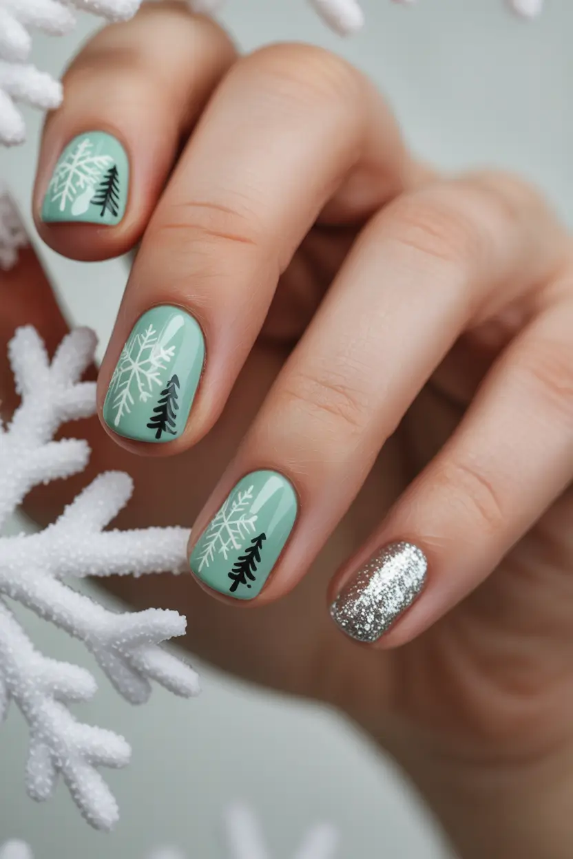 Green Nail Trends for Winter 2025–2026 - Mint Frost