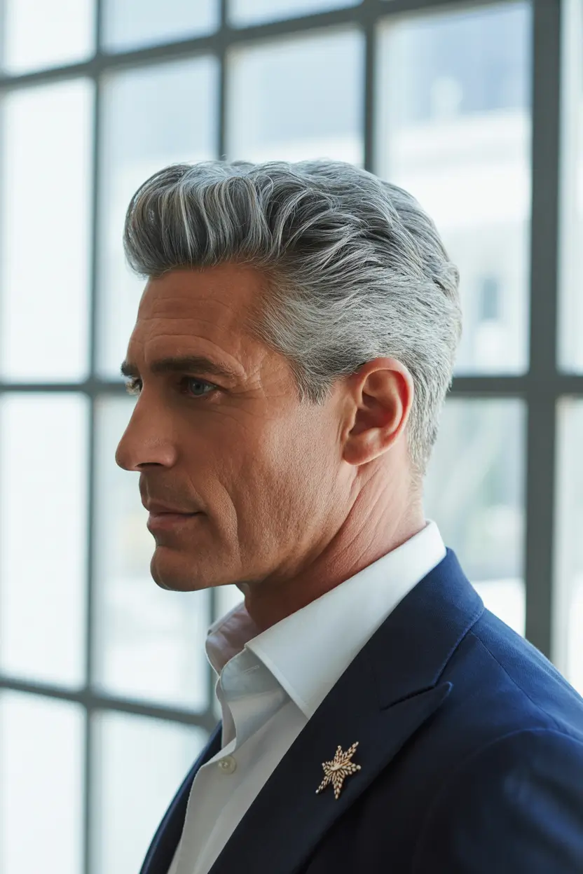 Haircuts Winter 2025–2026 Ideas for Men Distinguished Silver
