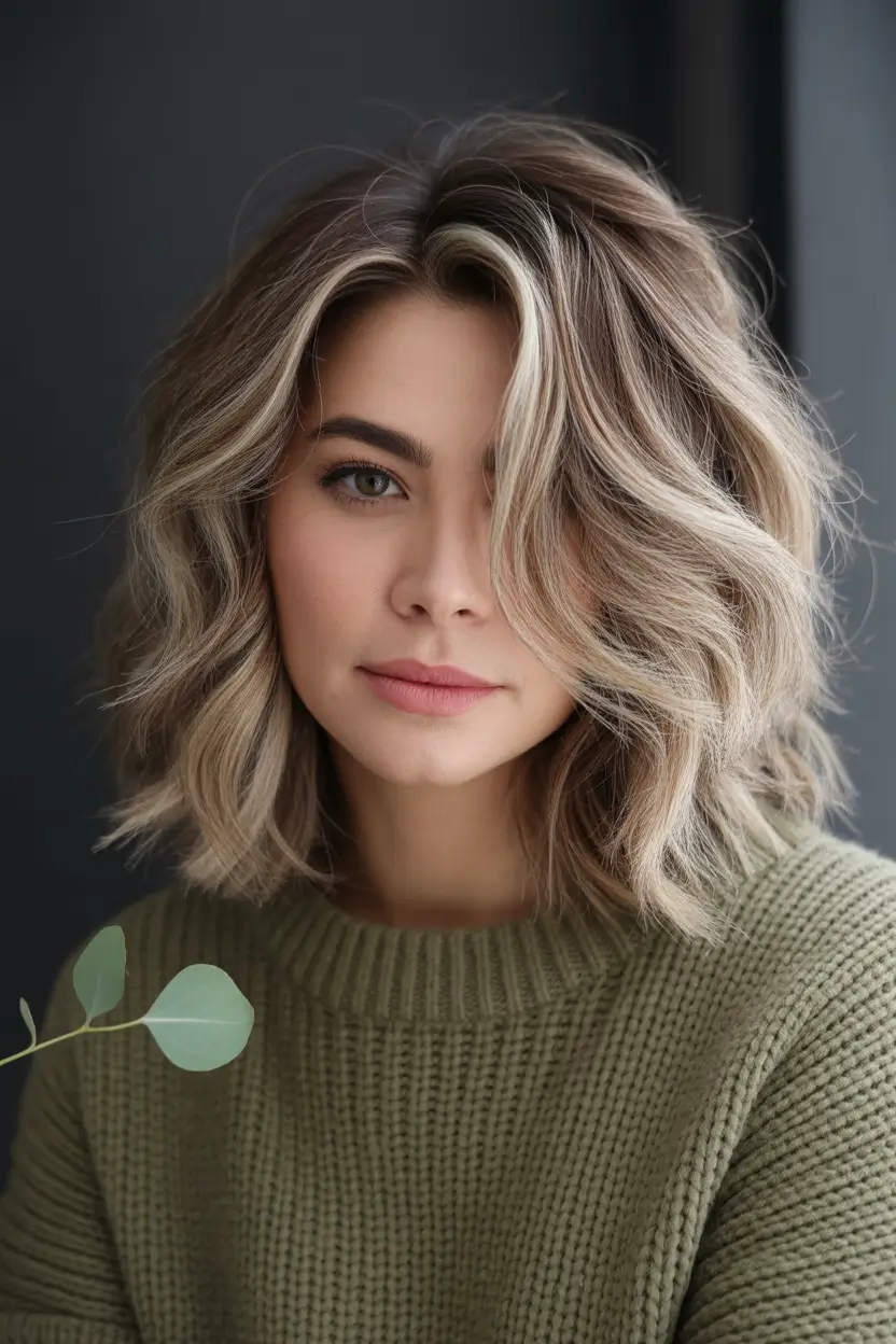 Highlighted Hair Colors for Winter 2025–2026 Textured Ash Blond Bob