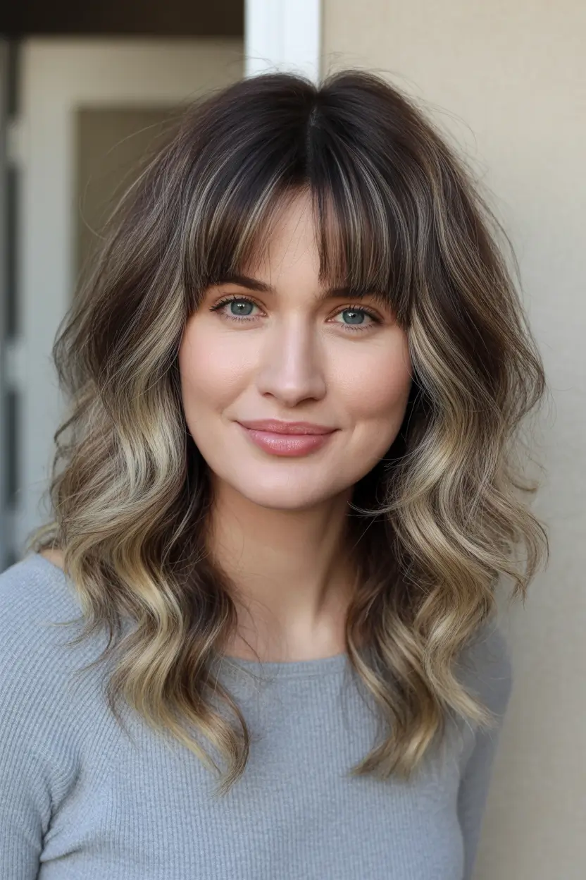 Highlighted Hair Colors for Winter 2025–2026 Brunette Blonde Waves