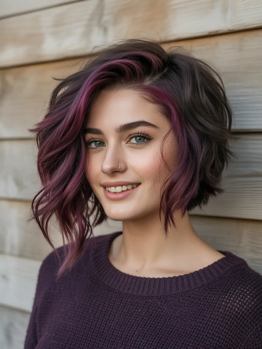 Highlighted Hair Colors for Winter 2025–2026 Plum Bob