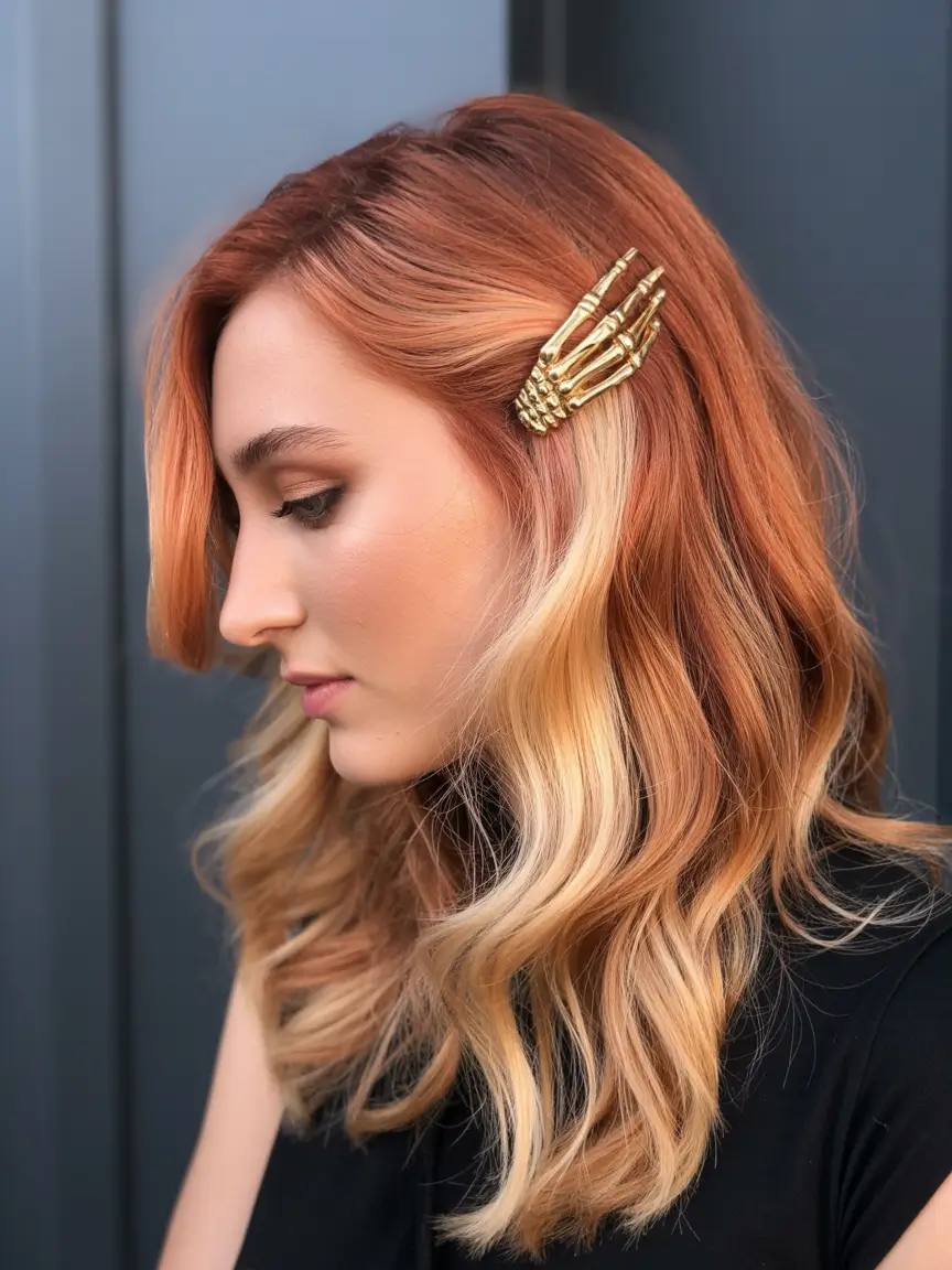 Highlighted Hair Colors for Winter 2025–2026 Copper Blonde Highlights