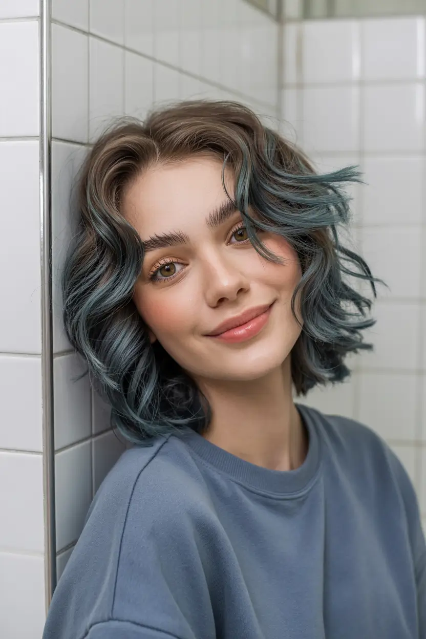 Highlighted Hair Colors for Winter 2025–2026 Blue Waves