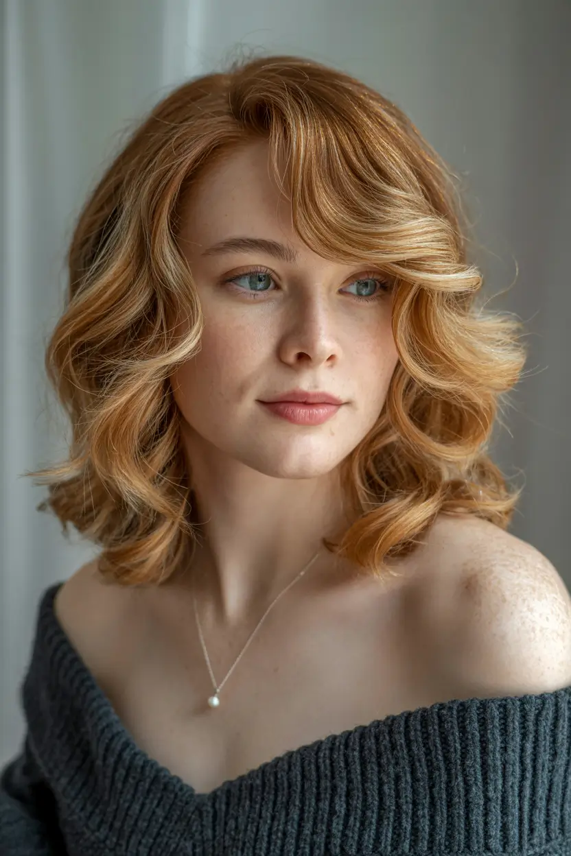 Highlighted Hair Colors for Winter 2025–2026 Auburn Curls