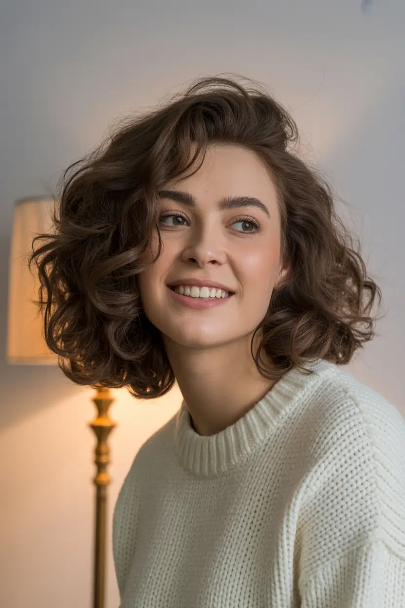 Modern Winter Haircuts Guide 2025–2026 Soft Curly Bob