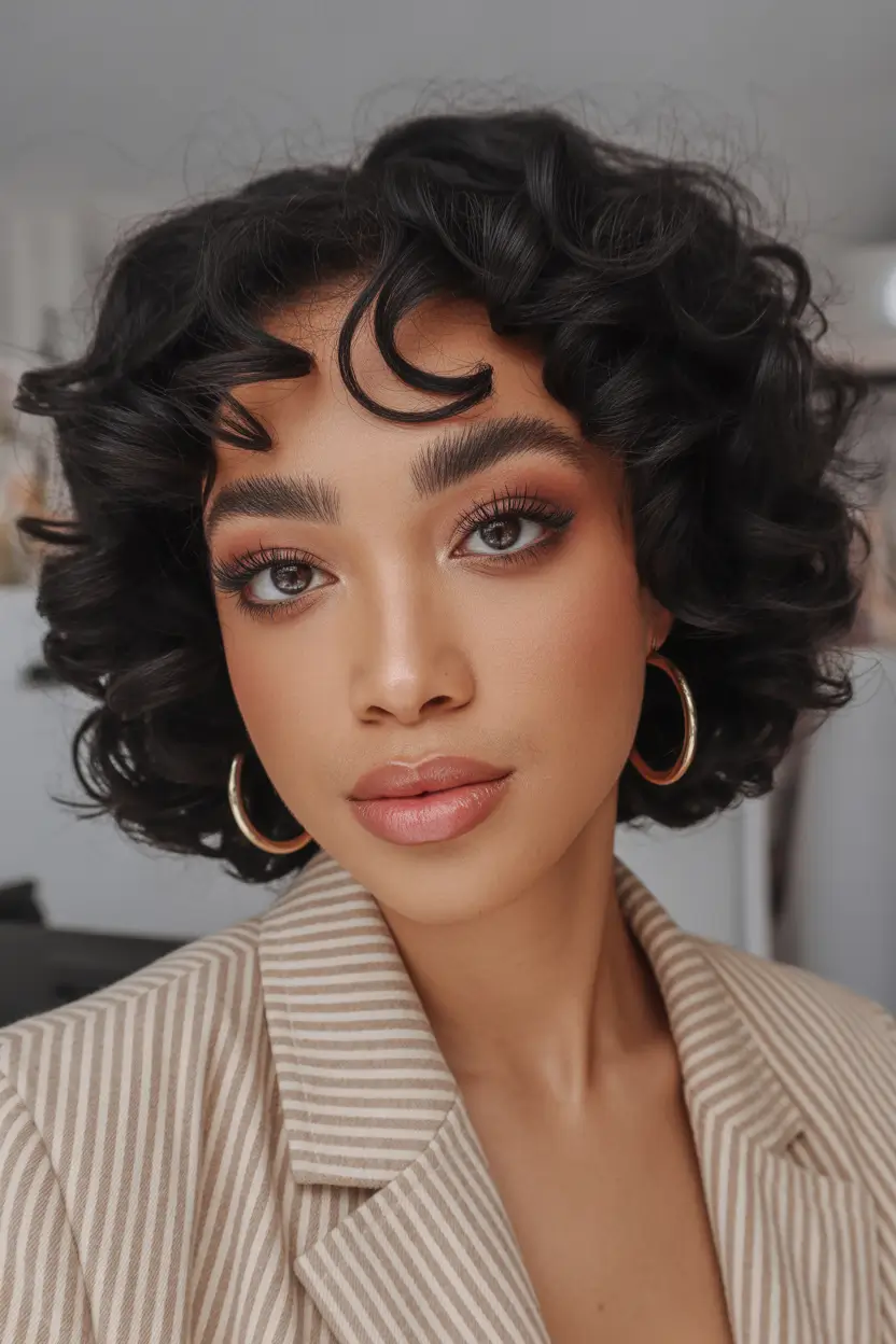 Modern Winter Haircuts Guide 2025–2026 Playful Short Curly Bob