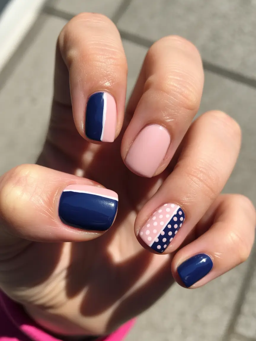 Pink Winter Nails 2025–2026 Pink Meets Blue Magic