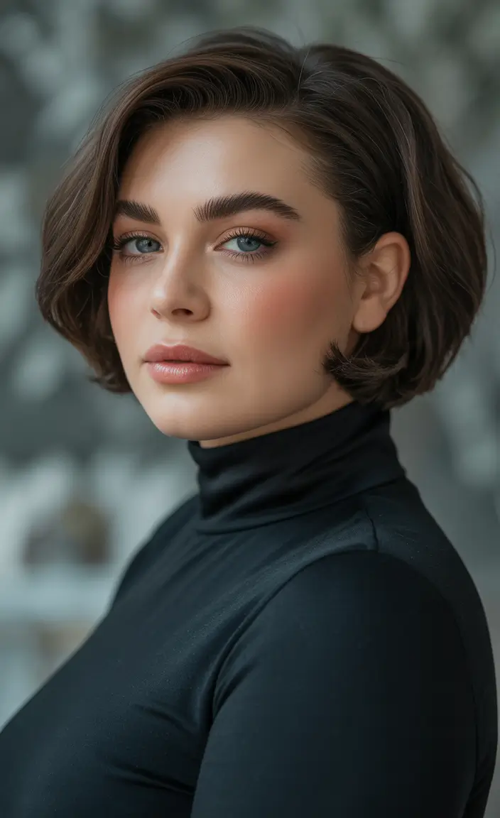 Plus Size Haircuts Winter 2025–2026 Sleek Straight Bob with Side Part