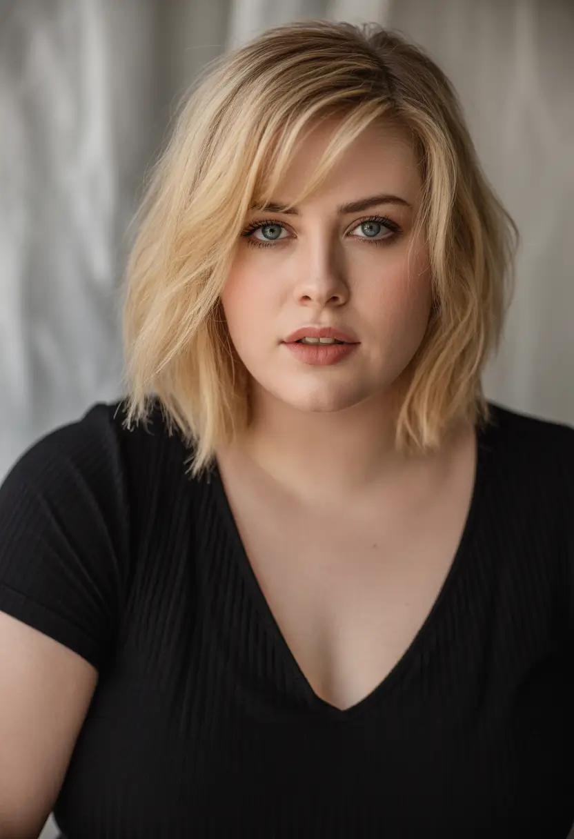 Plus Size Haircuts Winter 2025–2026 Butterfly-Inspired Blonde Cut