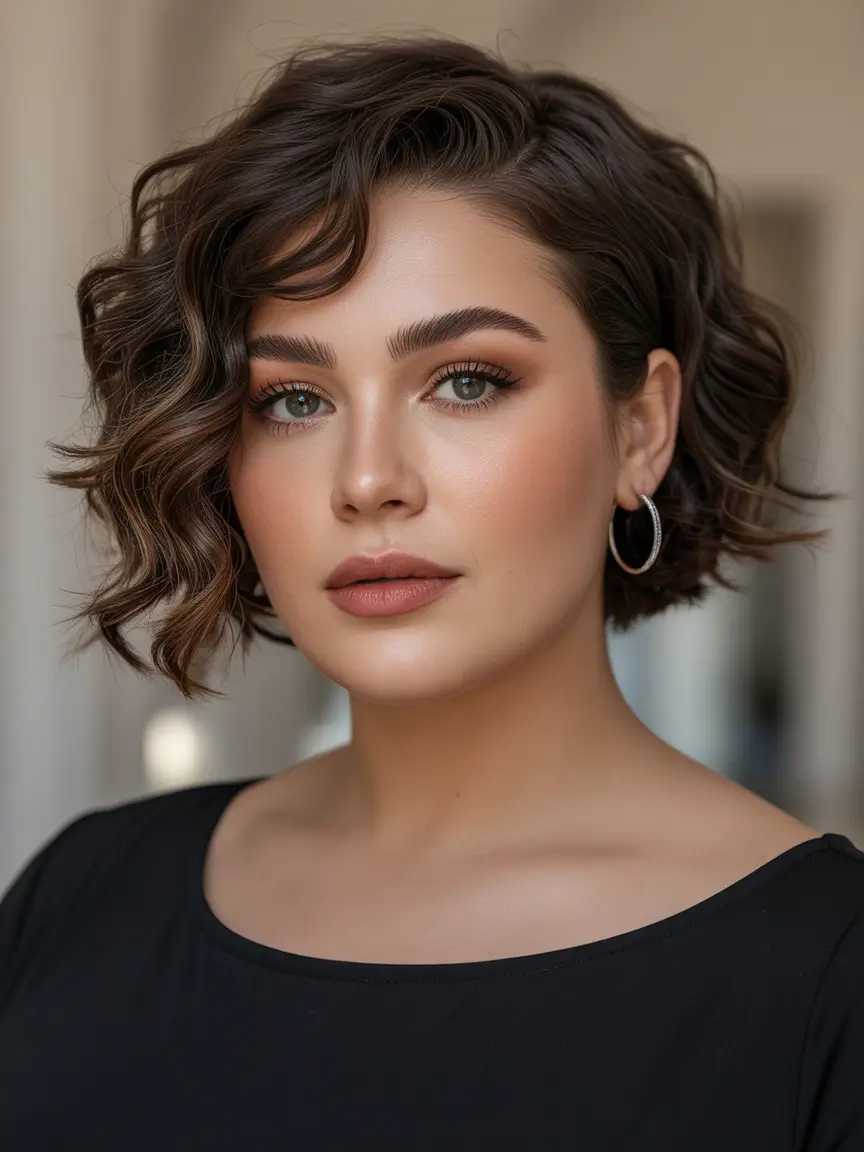 Plus Size Haircuts Winter 2025–2026 Short Curly Bob