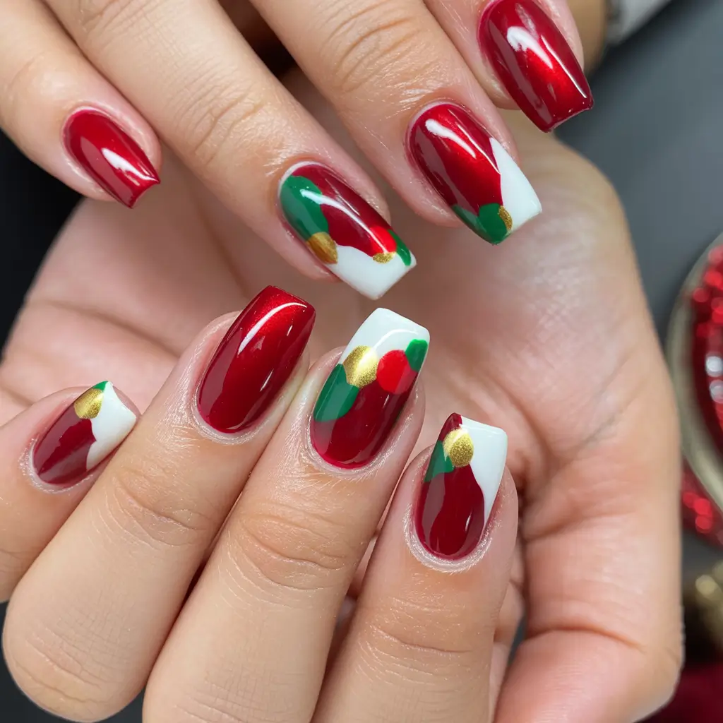 Red Winter Nails 2025–2026 Festive Color Splash