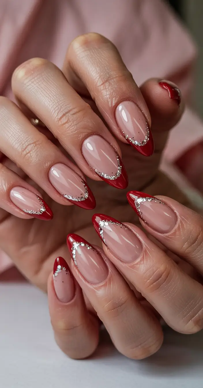 simple winter nails ideas 2025 2026 Scarlet Crystal Tips