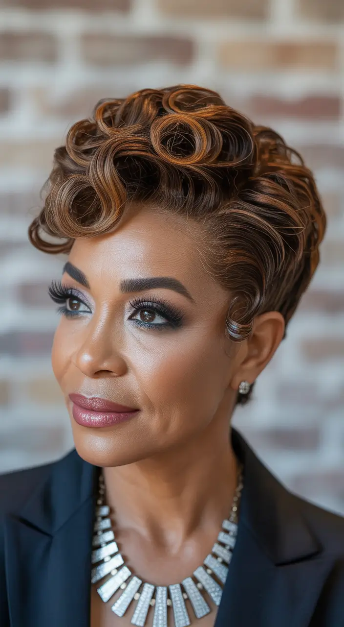 Stylish Short Winter Haircut Ideas 2025–2026 Vintage Sculpted Curls