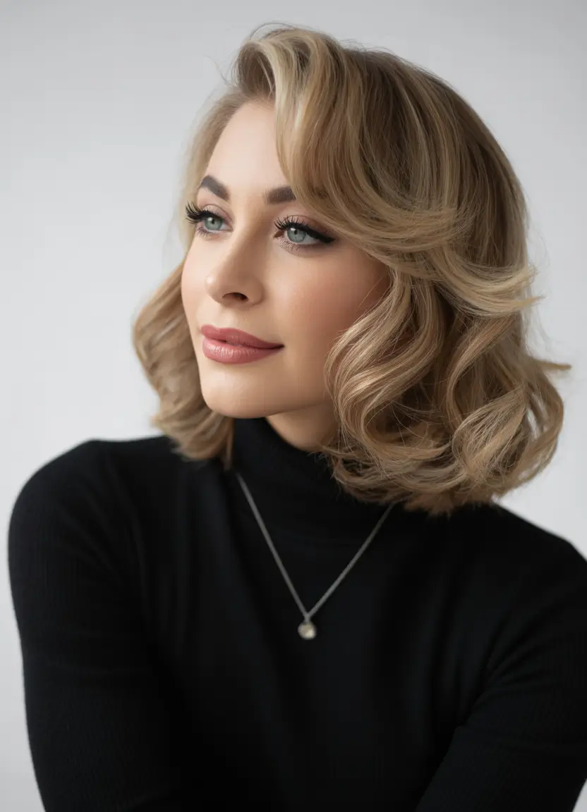Stylish Short Winter Haircut Ideas 2025–2026 Soft Blonde Hollywood Bob