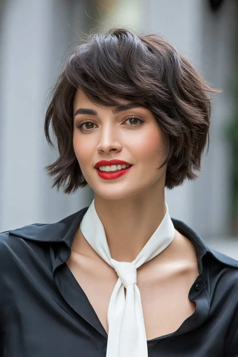 Stylish Short Winter Haircut Ideas 2025–2026 Layered French Bob