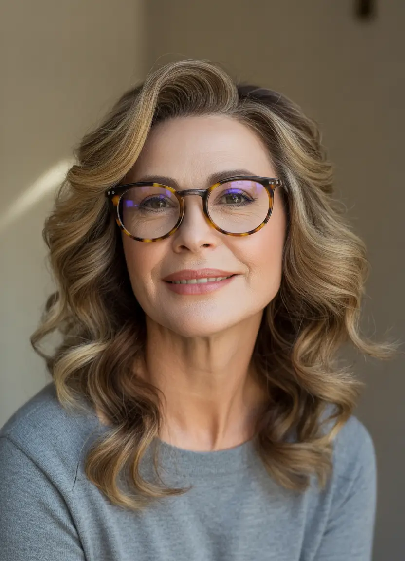Winter 2025–2026 Haircuts and Colors for Women Over 50 Soft Curls and Subtle Highlights