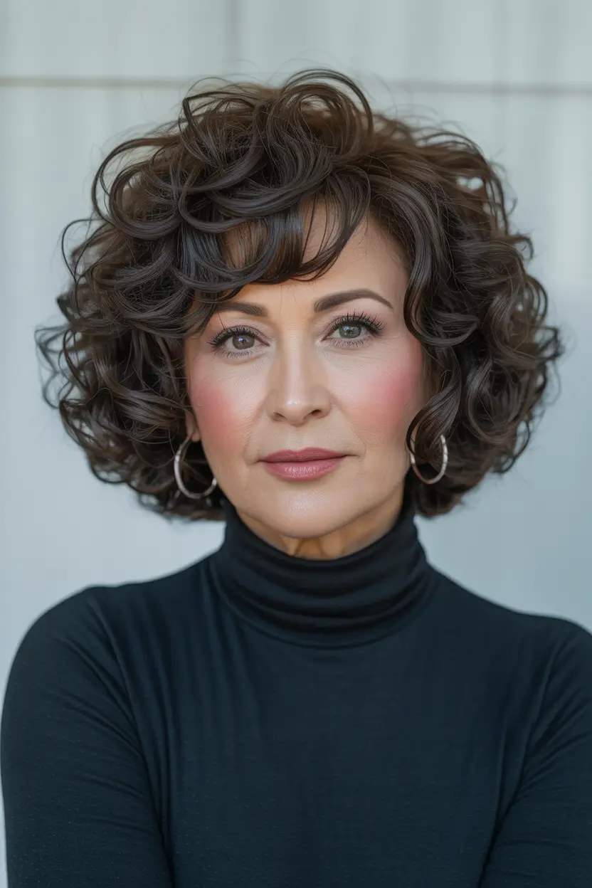 Winter 2025–2026 Haircuts and Colors for Women Over 50 Curly Volume Magic