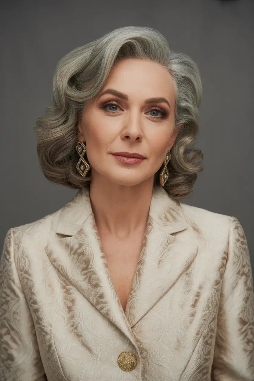 Winter 2025–2026 Haircuts and Colors for Women Over 50 Timeless Silver Glamour