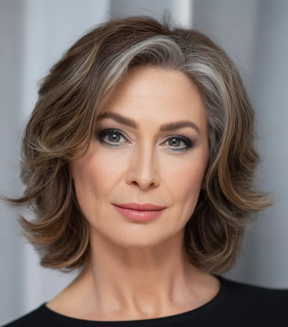Winter 2025–2026 Haircuts and Colors for Women Over 50 Silver-Toned Sophistication