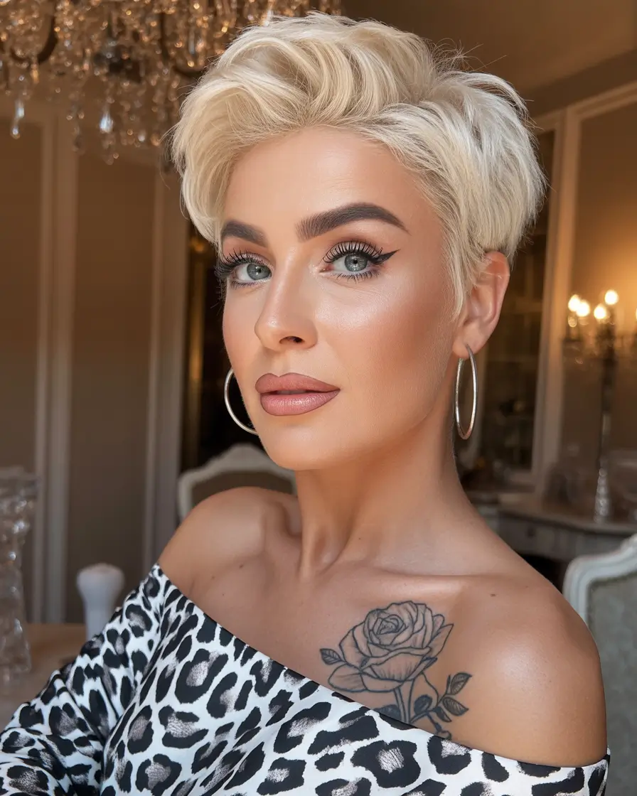 Winter 2025–2026 Haircuts and Colors for Women Over 40 Textured Pixie with a Feminine Edge