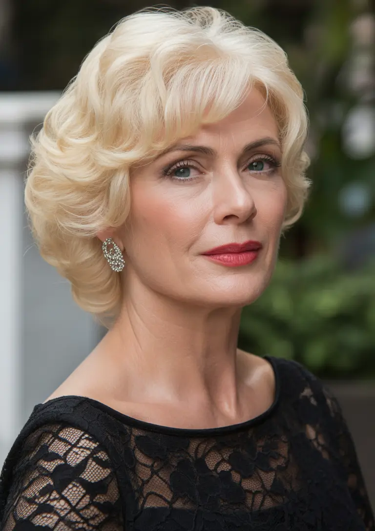 Winter 2025–2026 Haircuts and Colors for Women Over 60 Classic Hollywood Blonde