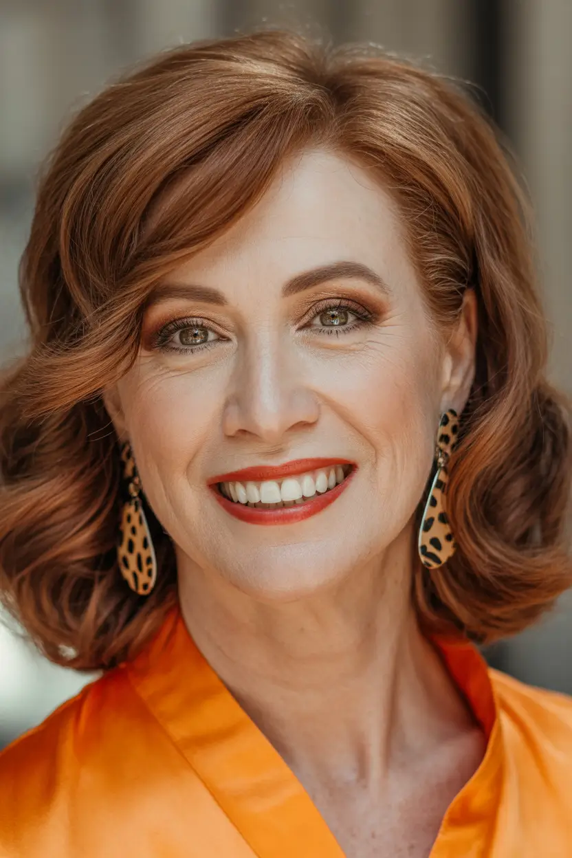 Winter 2025–2026 Haircuts and Colors for Women Over 60 Copper Chic Revival