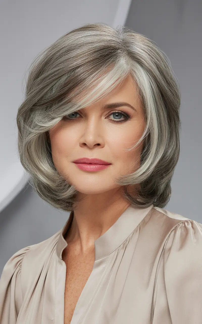 Winter 2025–2026 Haircuts and Colors for Women Over 60 Smoky Silver Elegance with Modern Layers