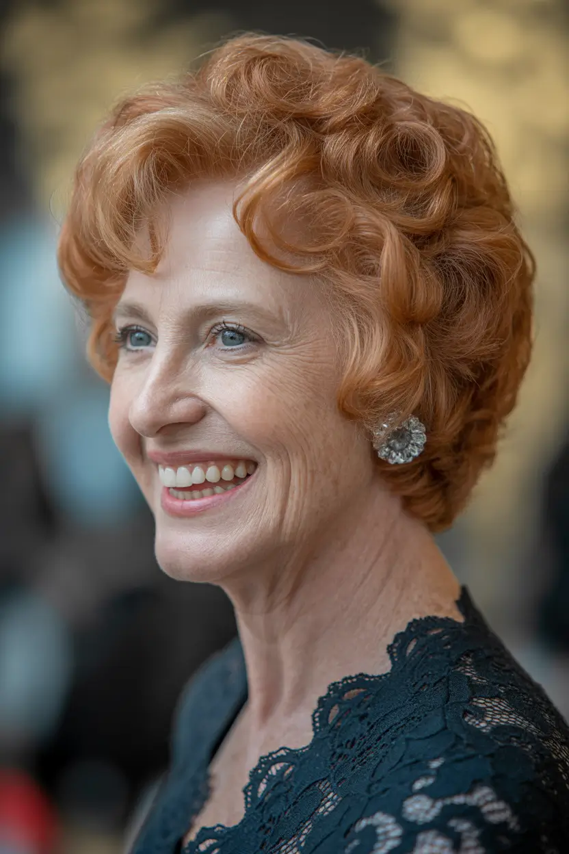 Winter 2025–2026 Haircuts and Colors for Women Over 60 Warm Auburn Waves