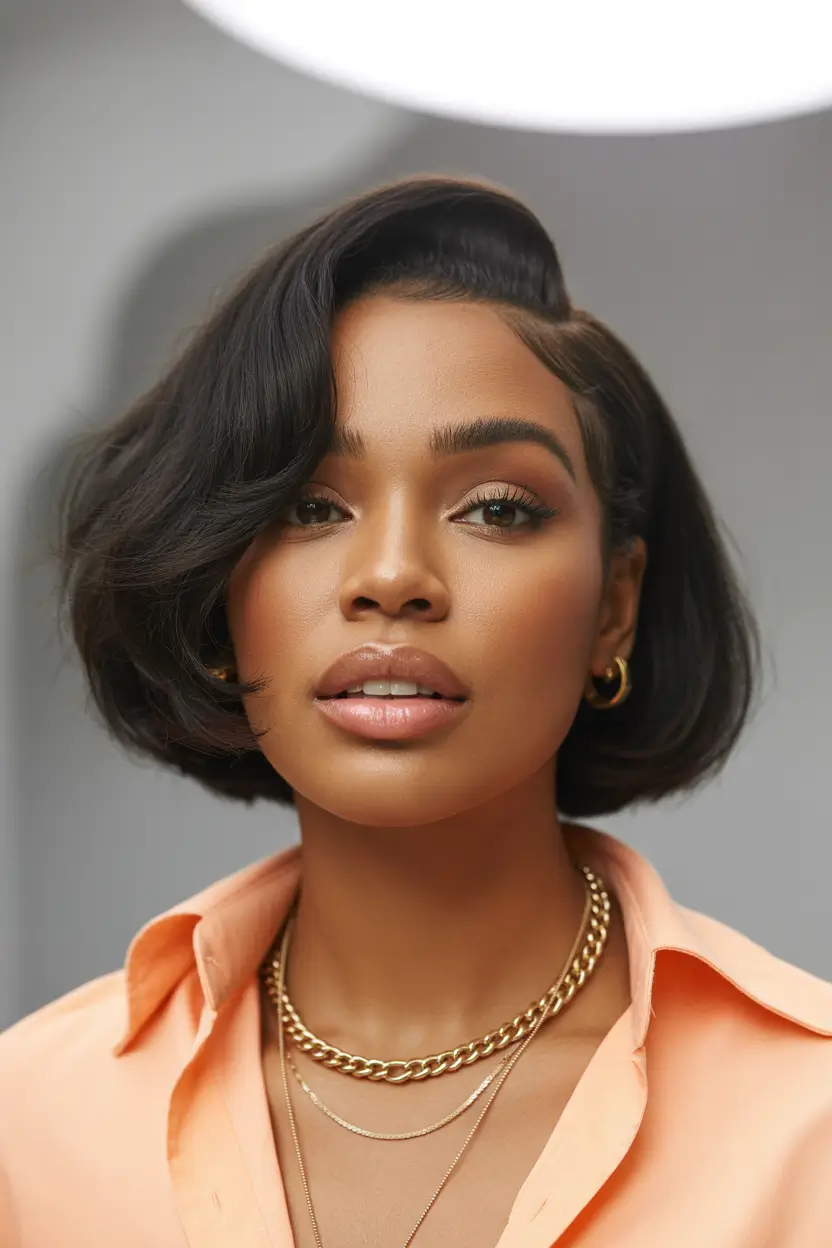 weave Polished Side-Part Bob