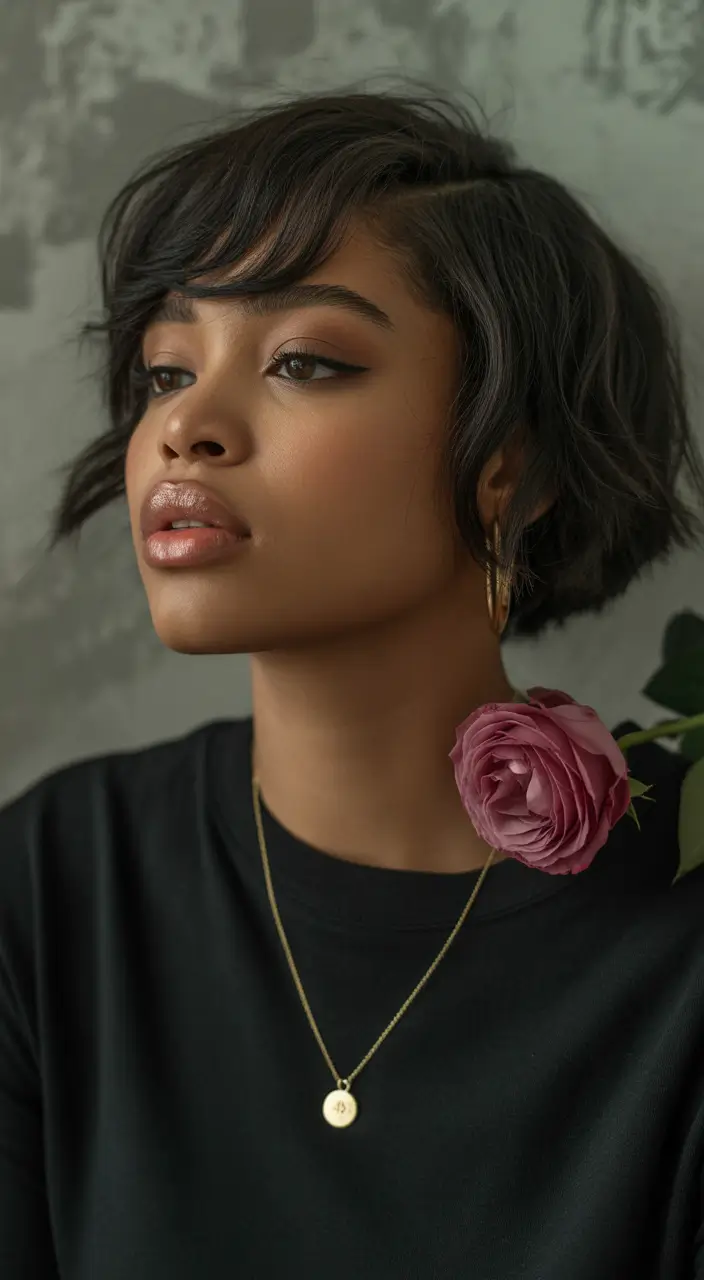 natural short Soft Tousled Shag