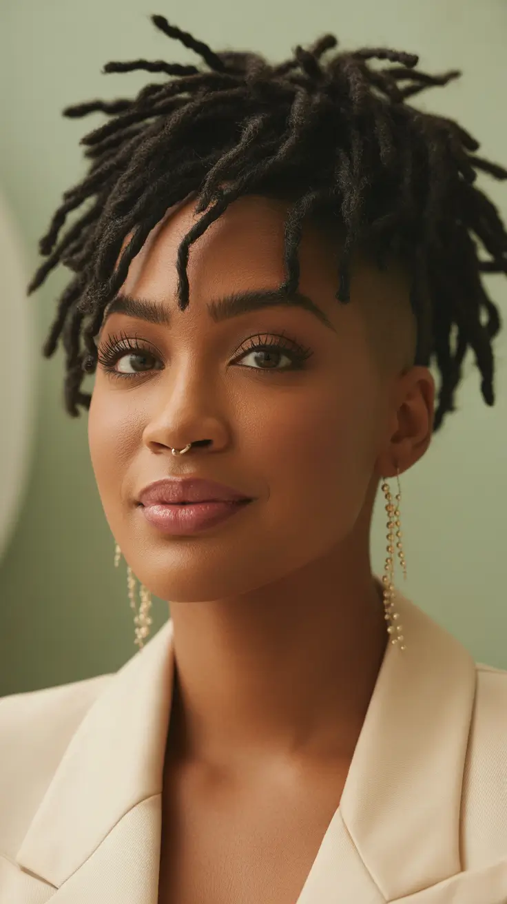 natural short Modern Tapered Dread Style