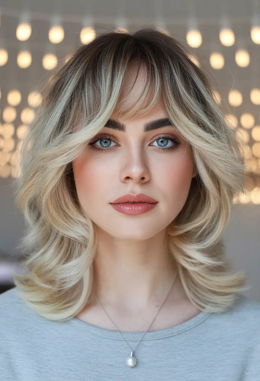 Winter 2025–2026 Medium Haircuts Modern Shag with Curtain Bangs