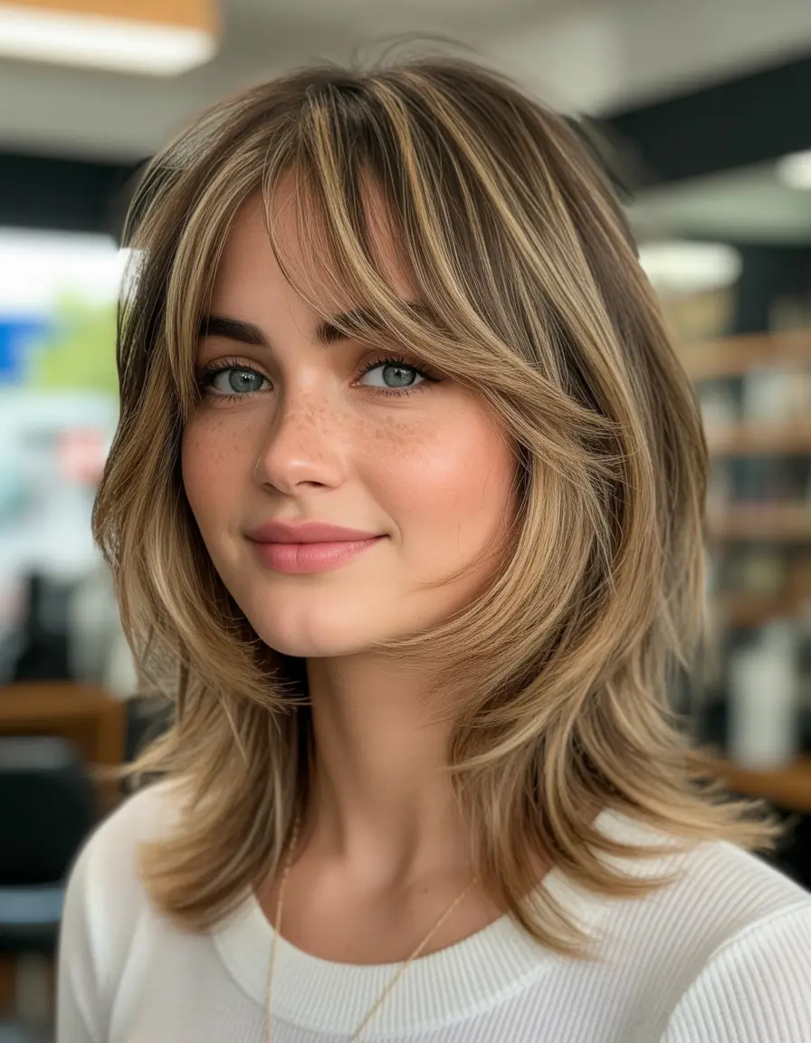 Winter 2025–2026 Medium Haircuts Soft Highlighted Shag