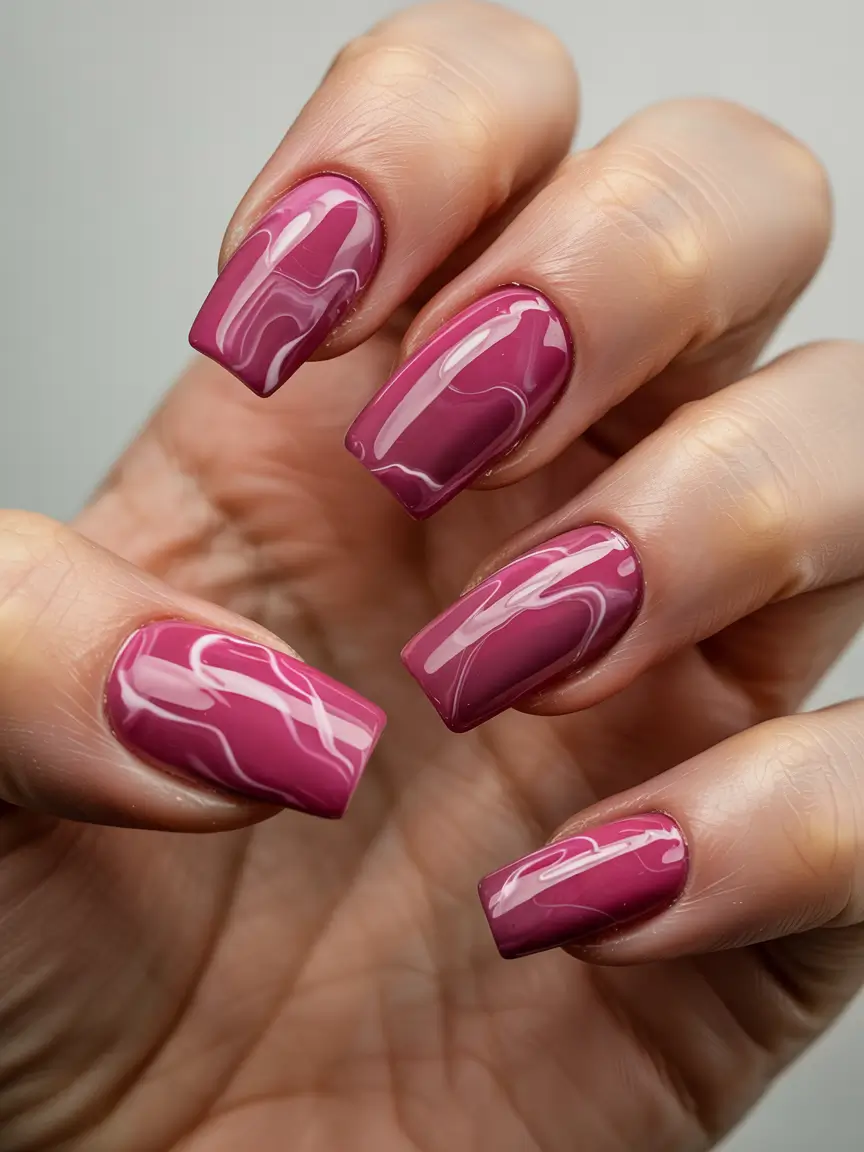 Winter 2025–2026 Nails Ideas Dusty Rose Mirage