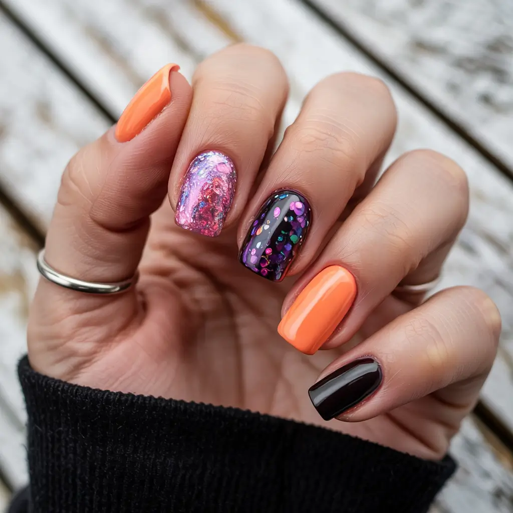 Winter 2025–2026 Nails Ideas Festive Confetti Pop