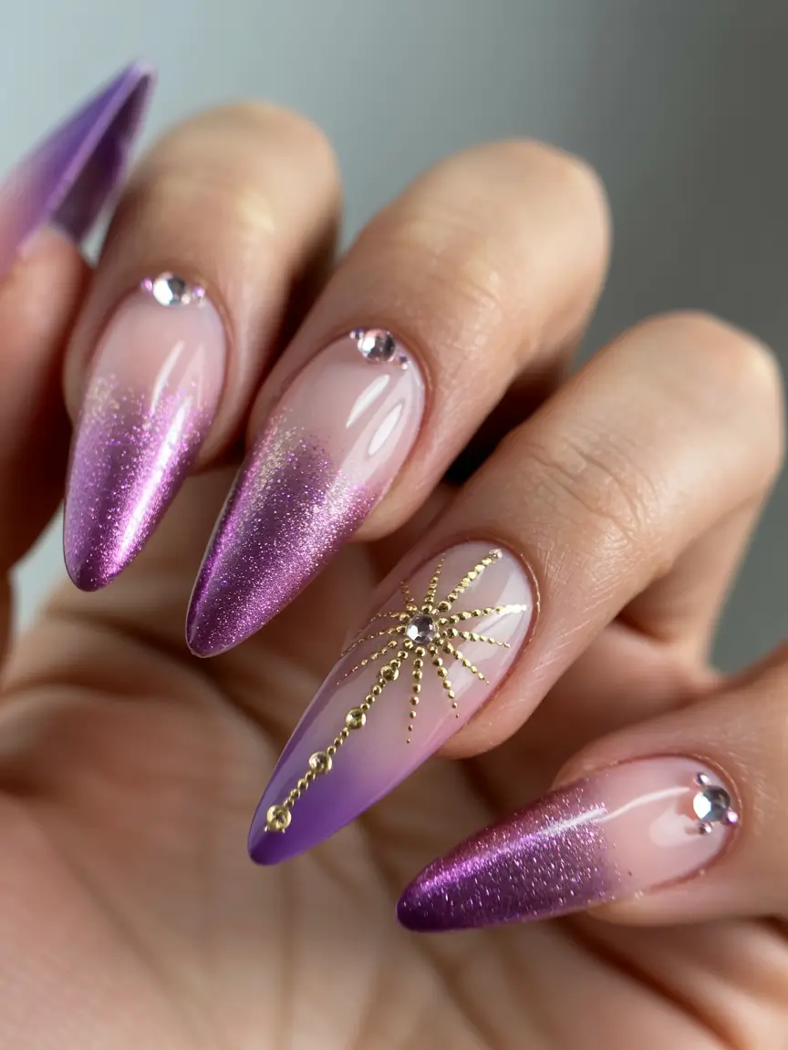 Winter-Gel-Nails-Ideas-2025-2026 Violet-Starlight