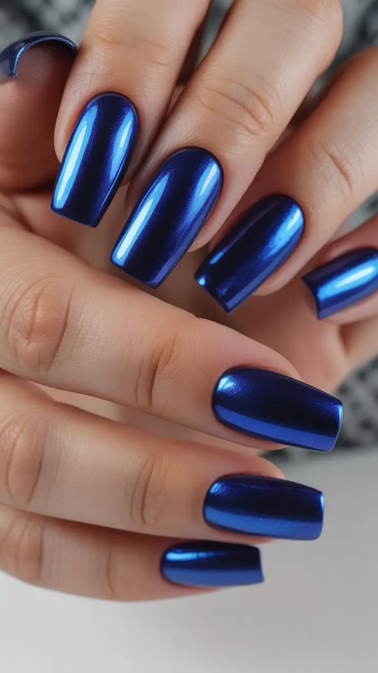 Winter-Gel-Nails-Ideas-2025-2026 Electric-Sapphire-Shine