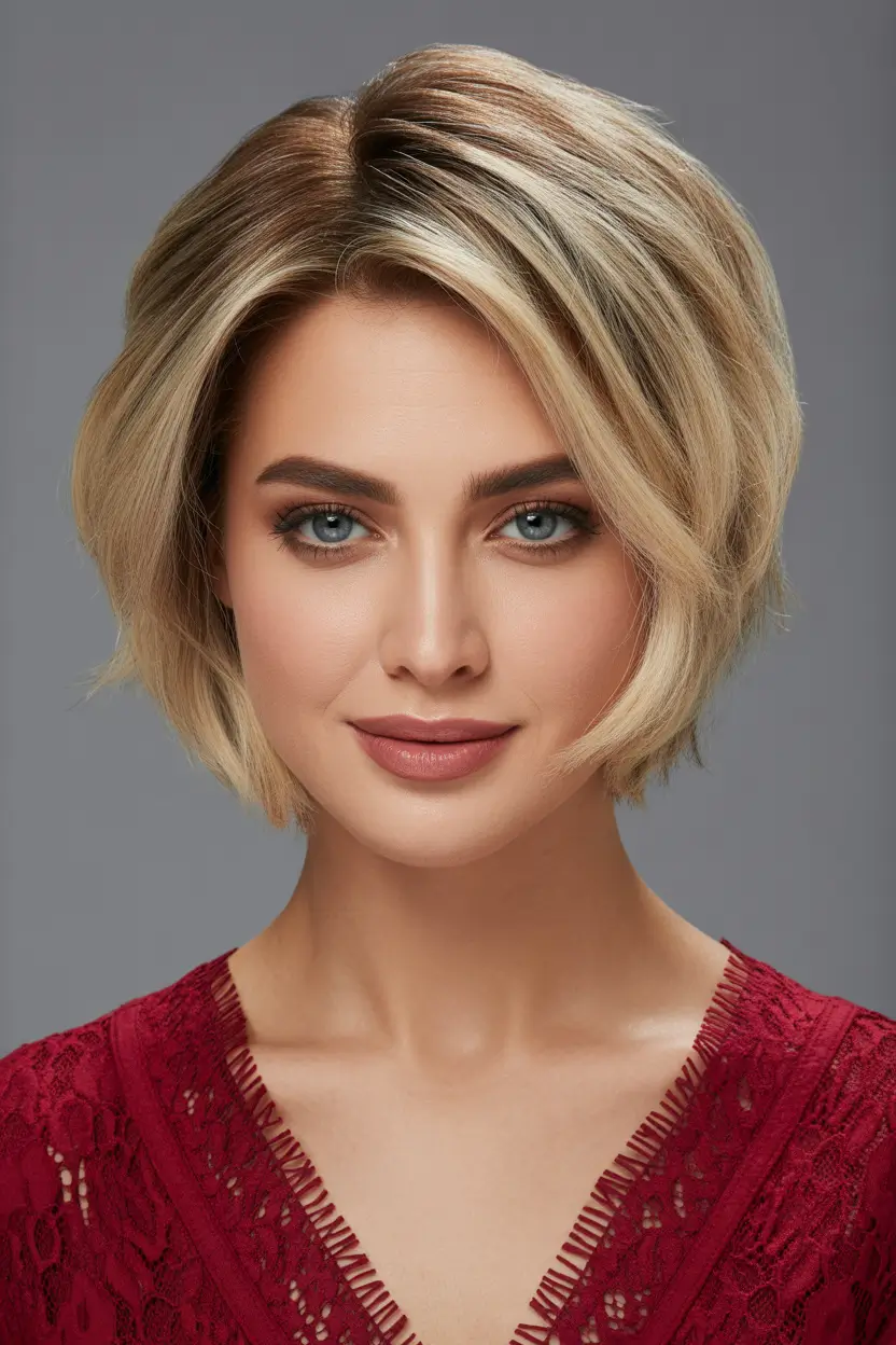 Winter Haircuts and Colors 2025–2026 Textured Blonde Bob