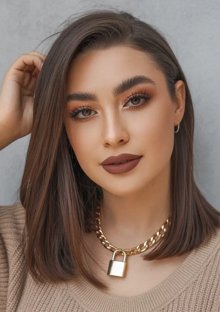 Winter Haircuts and Colors 2025–2026 Mocha Long Bob