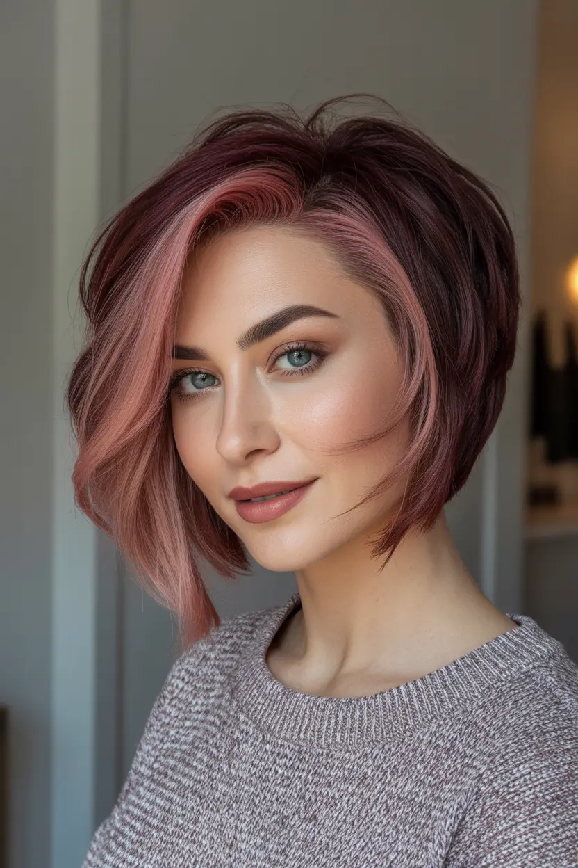 Winter Haircuts and Colors 2025–2026 Rosewood Balayage Bob