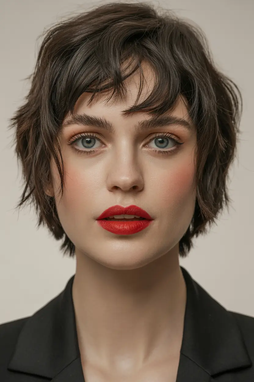 Winter Haircuts and Colors 2025–2026 Short Textured Shag