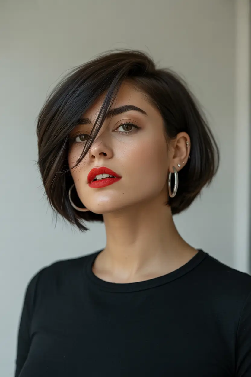 Winter Haircuts and Colors 2025–2026 Classic Side Bob