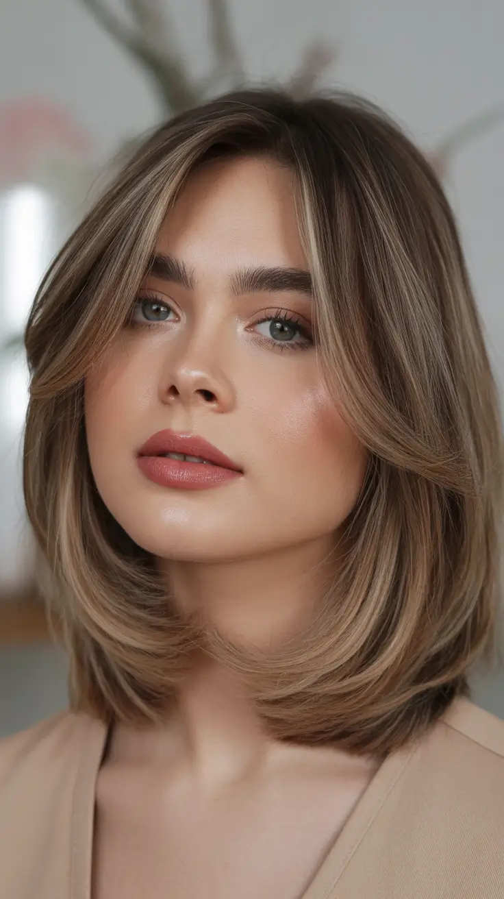 Winter Haircuts for Round Faces 2025–2026 Romantic Curly Bob
