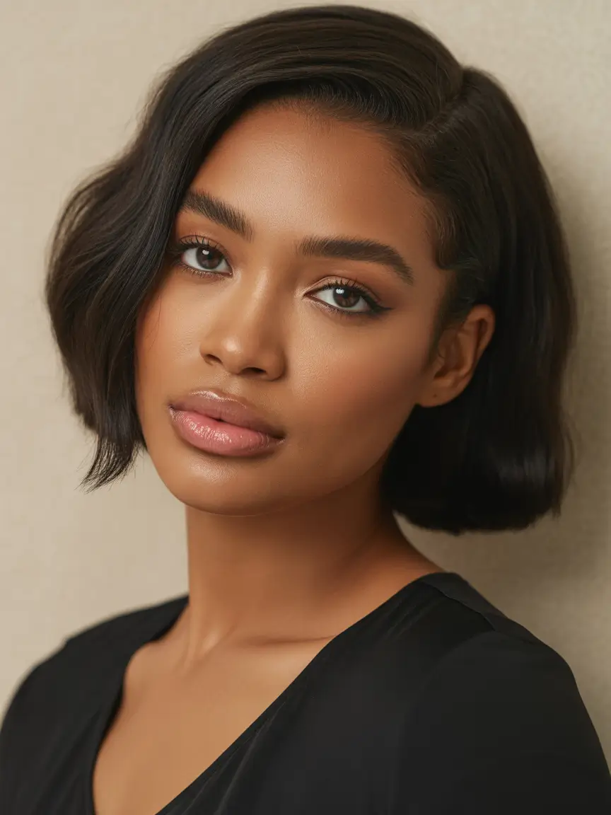 Winter Haircuts for Round Faces 2025–2026 Classic Shoulder-Length Layers