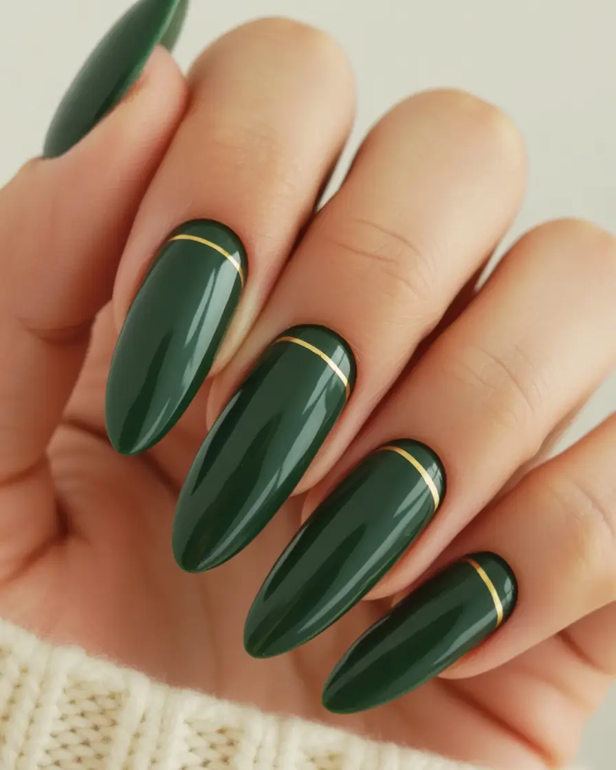 Almond acrylic Emerald Line Elegance