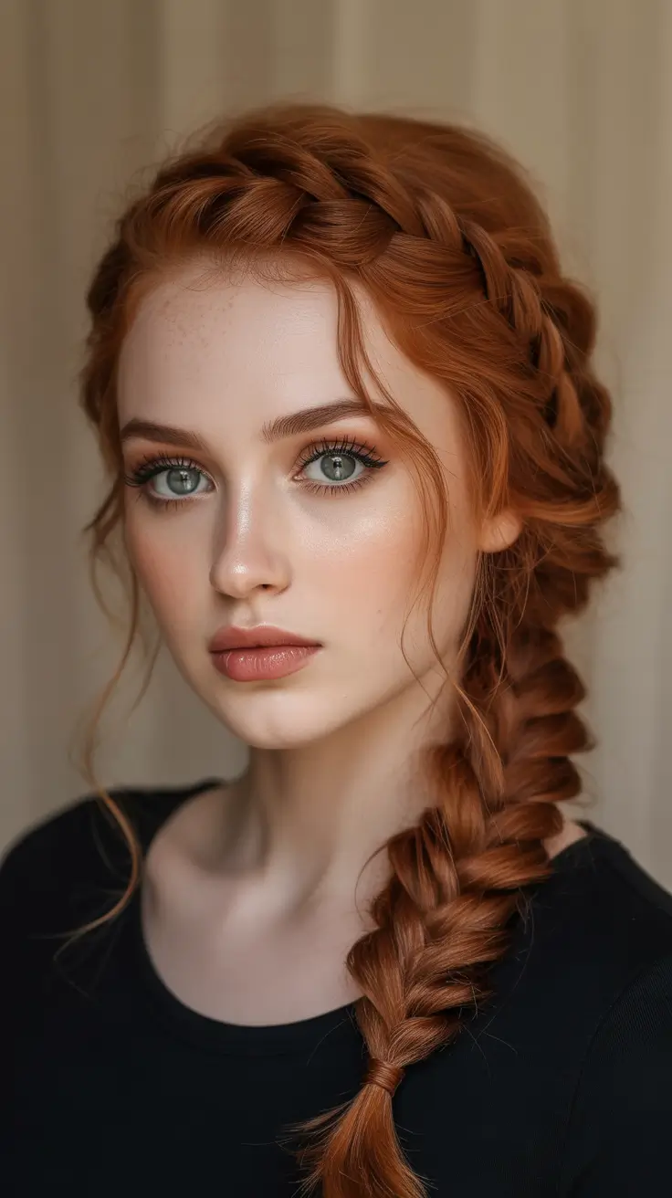 Women Hairstyles for Winter 2025–2026 Romantic Side Braid