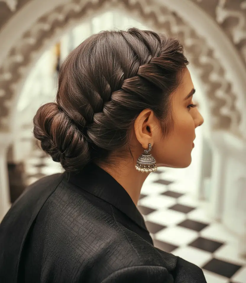 Women Hairstyles for Winter 2025–2026 Twisted Braided Bun