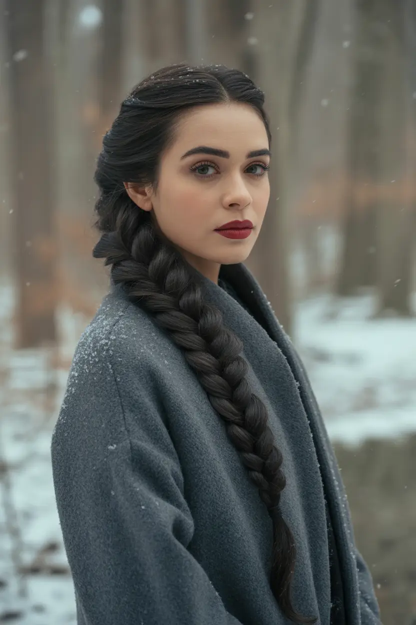 Women Hairstyles for Winter 2025–2026 Classic Long Braid