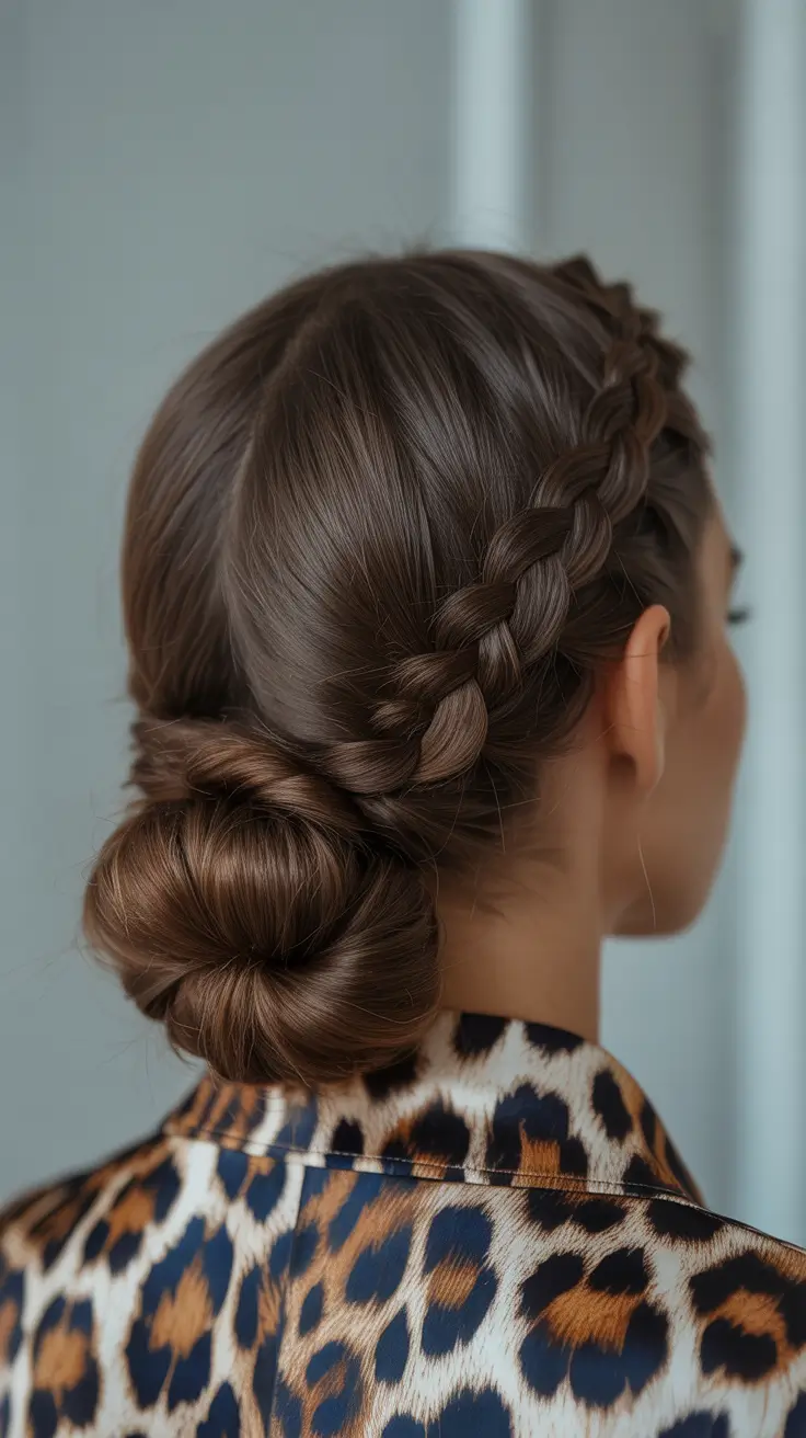 Women Hairstyles for Winter 2025–2026 Braided Crown Bun