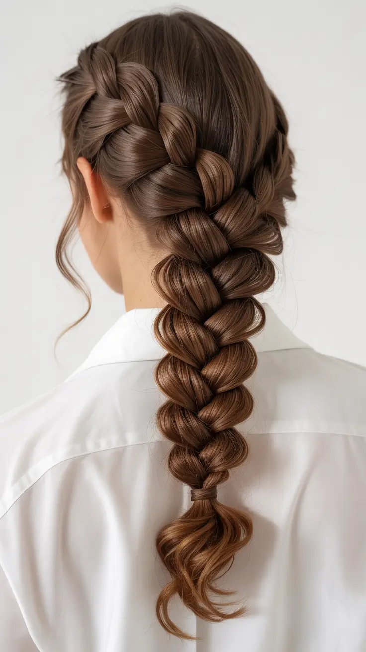 Women Hairstyles for Winter 2025–2026 Chunky Dutch Braid